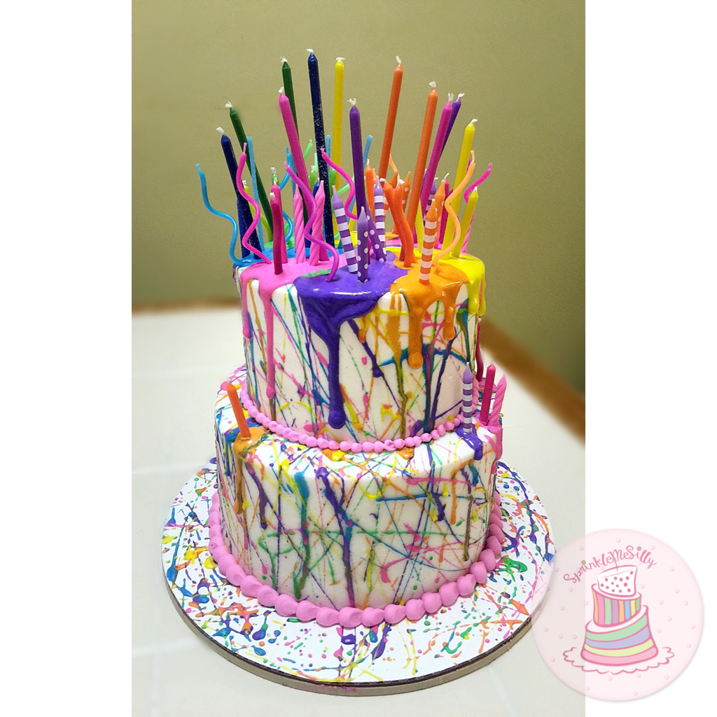 Splatter Candle Melt Cake - Sprinkle Me Silly photo