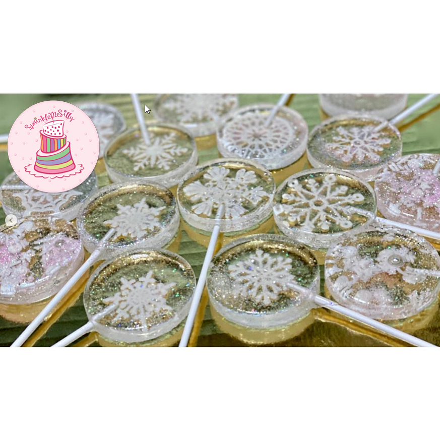 Snowflake Lollipops - Sprinkle Me Silly photo