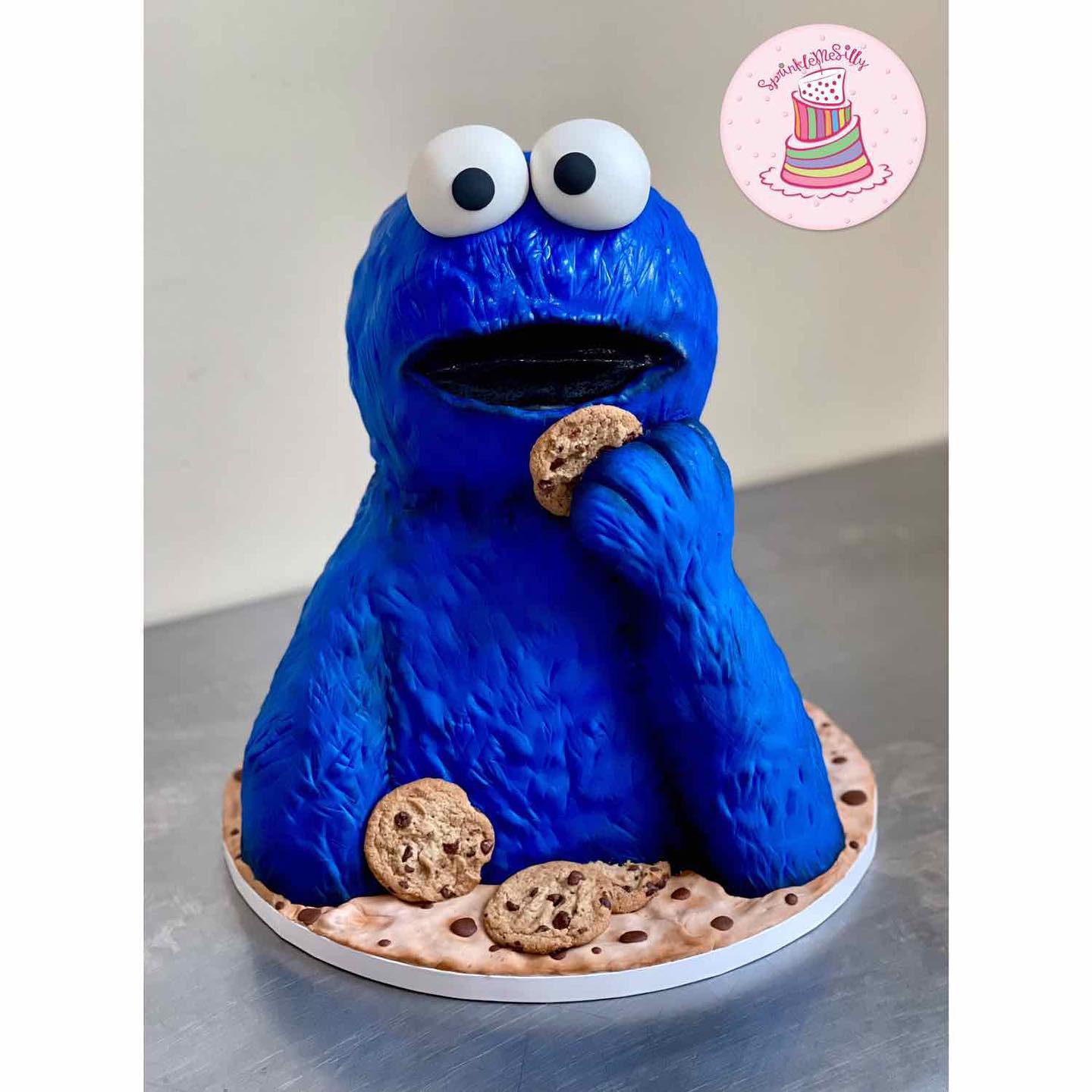 Cookie Monster Cake - Sprinkle Me Silly photo
