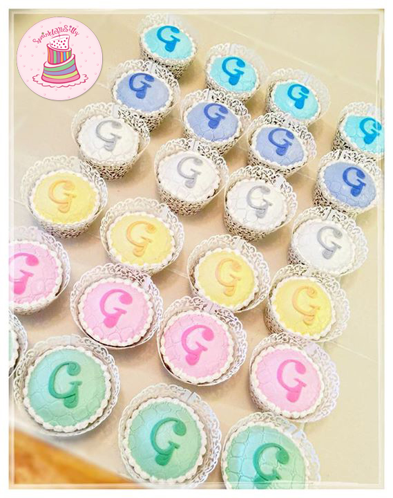Monogrammed Cupcakes - Sprinkle Me Silly photo
