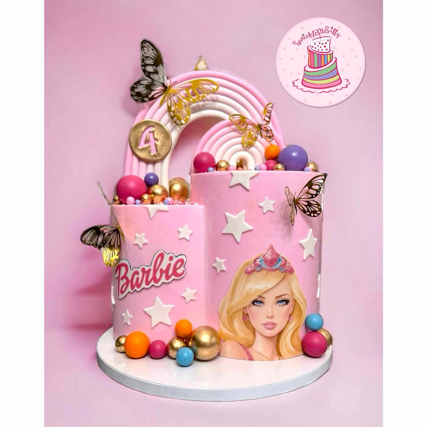 Rainbow Barbie Cake - Sprinkle Me Silly photo