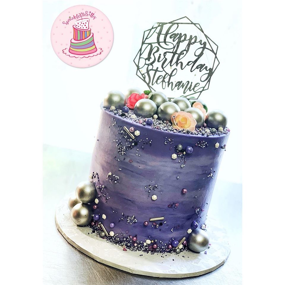 Purple Birthday Cake - Sprinkle Me Silly photo
