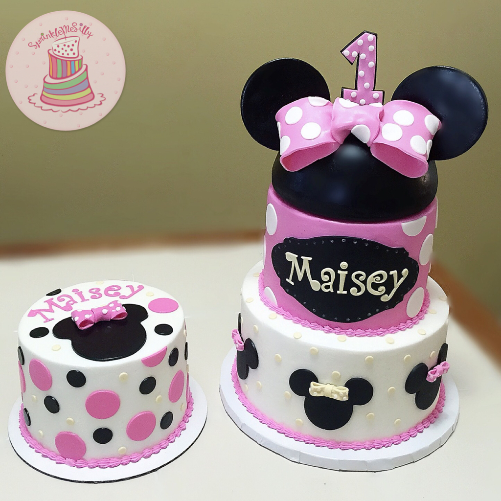 Minnie Mouse Cake w/Smash Cake - Sprinkle Me Silly photo