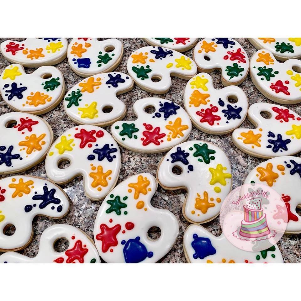 Paint Palette Cookies - Sprinkle Me Silly photo
