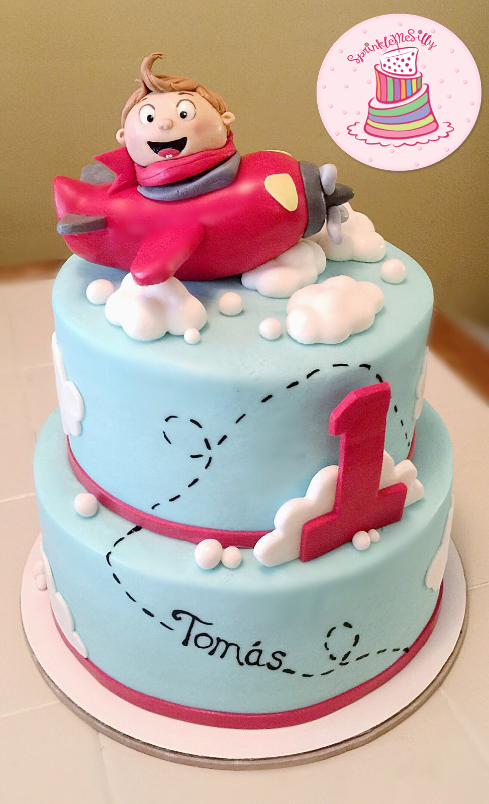 Little Boy Airplane Cake - Sprinkle Me Silly photo