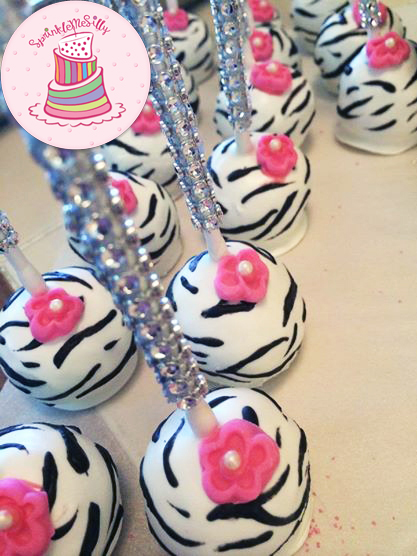 Zebra Cake Pops - Sprinkle Me Silly photo