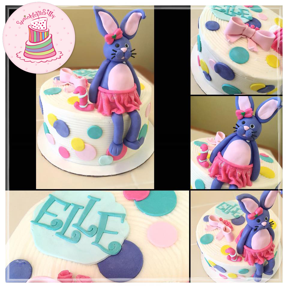 Easter Bunny Birthday Cake - Sprinkle Me Silly photo