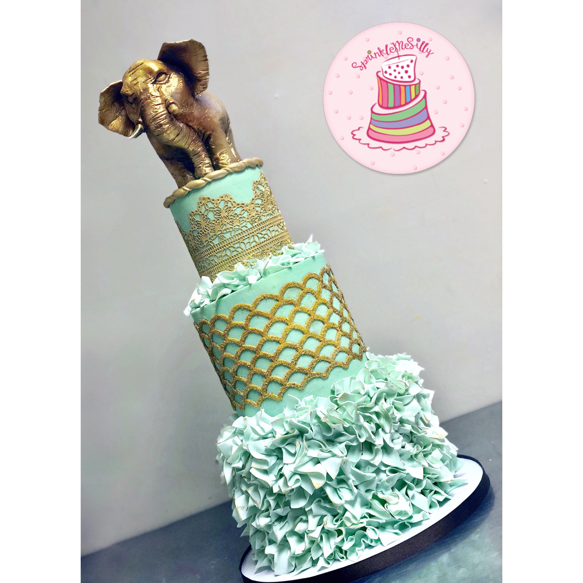 Safari Cake - w/sculpted Elephant - Sprinkle Me Silly photo