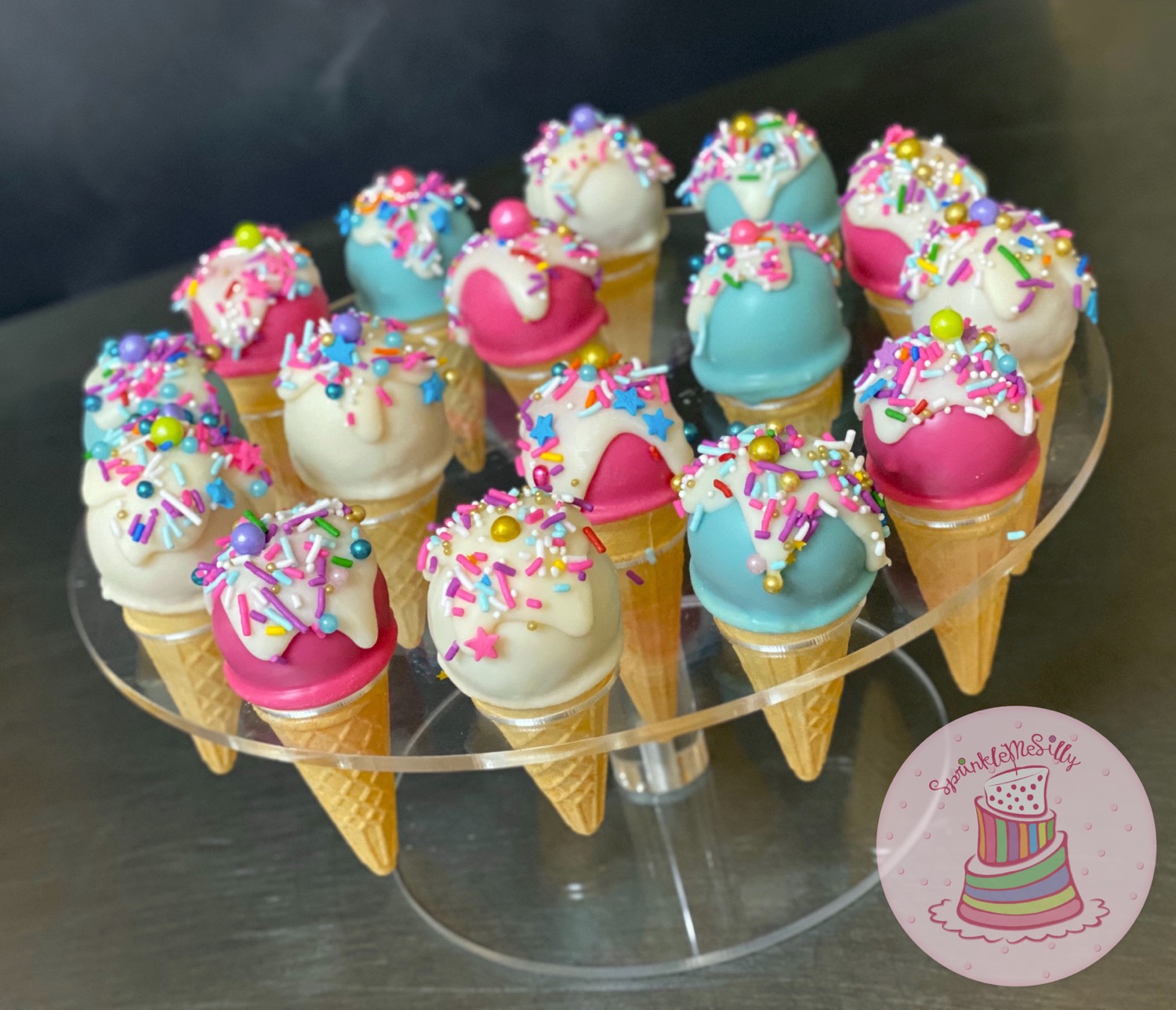 Ice Cream Cake Pops - Sprinkle Me Silly photo