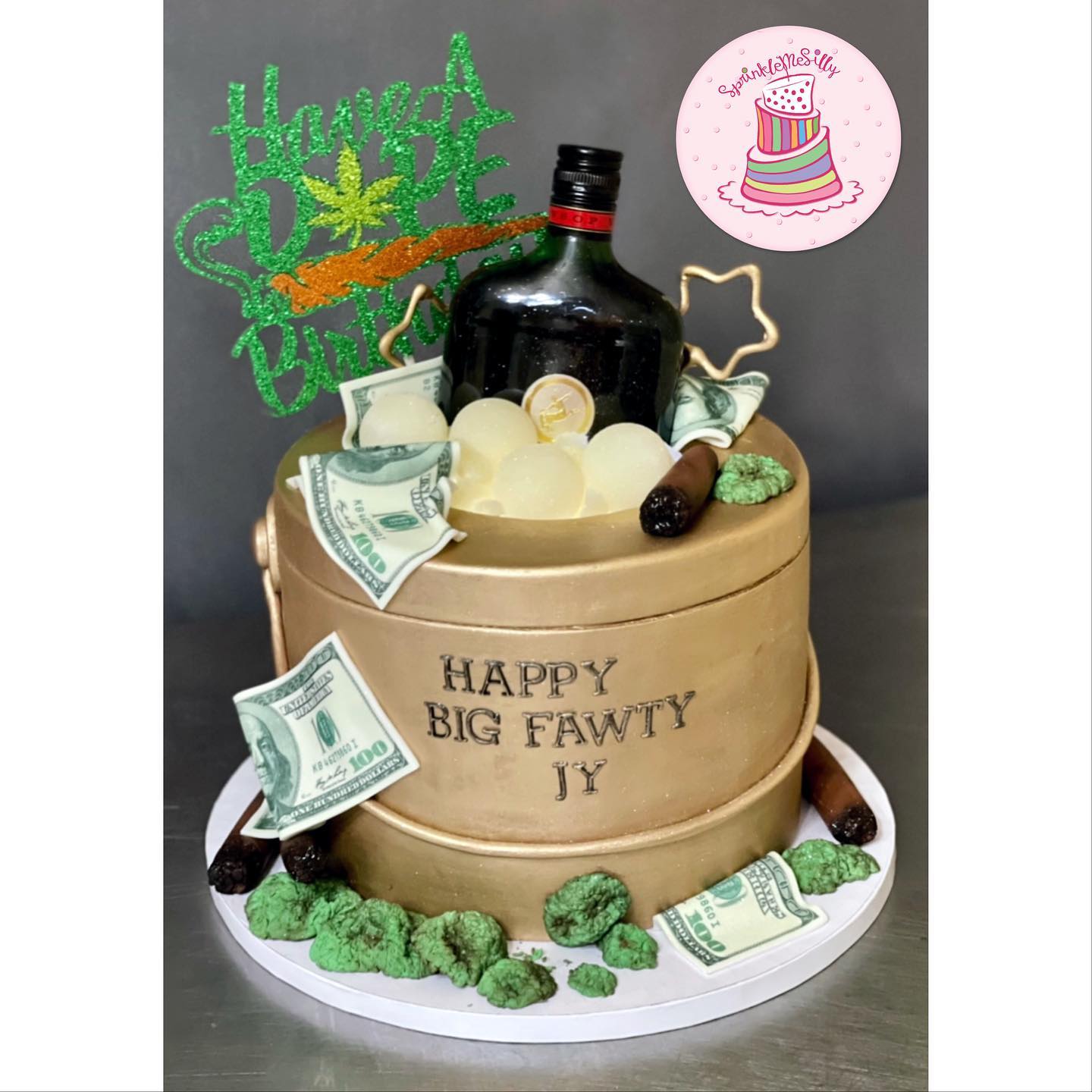 Ice Bucket Weed Cake - Sprinkle Me Silly photo