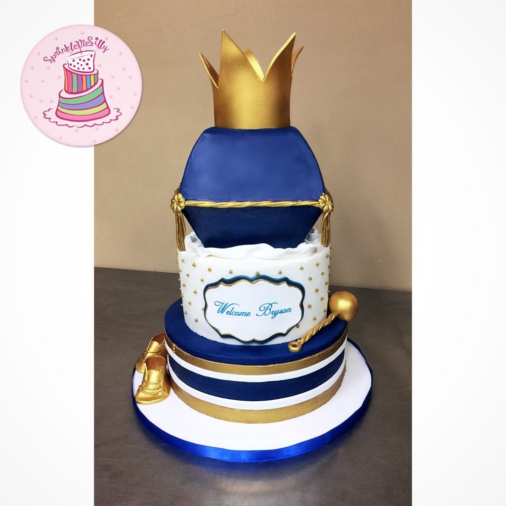 Royal Prince Baby Shower Cake - Sprinkle Me Silly photo