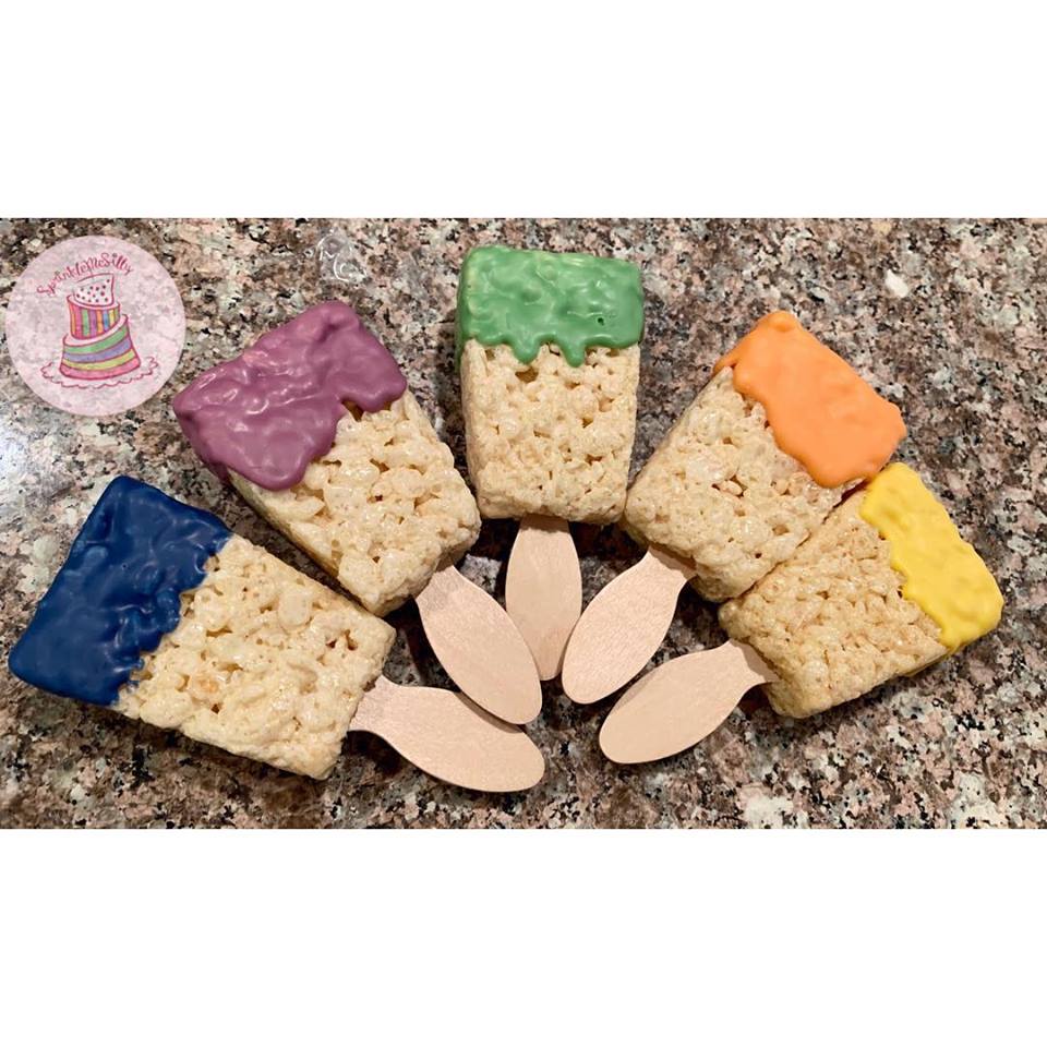 Paint Brush Rice Krispy Treats - Sprinkle Me Silly photo