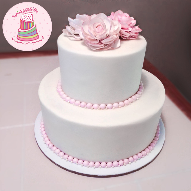 Beautifully Simple Wedding Cake — 100% Edible - Sprinkle Me Silly photo