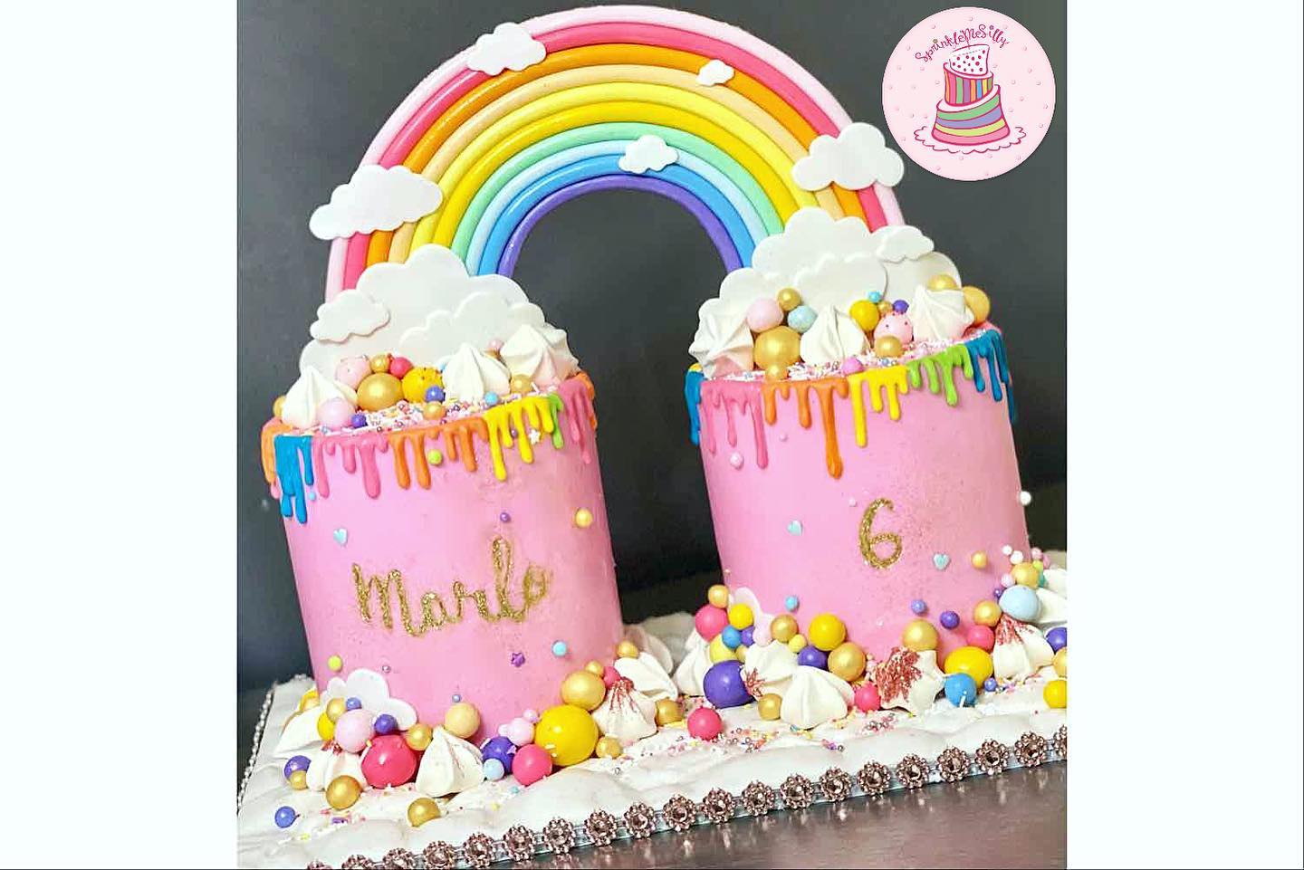 Double Rainbow Cake - Sprinkle Me Silly photo