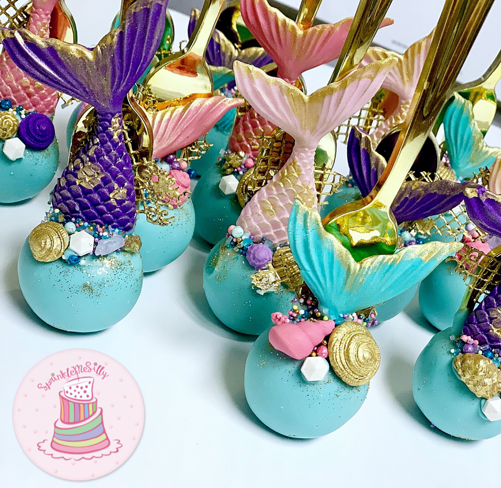 Mermaid Cake Pops Duo - Sprinkle Me Silly photo