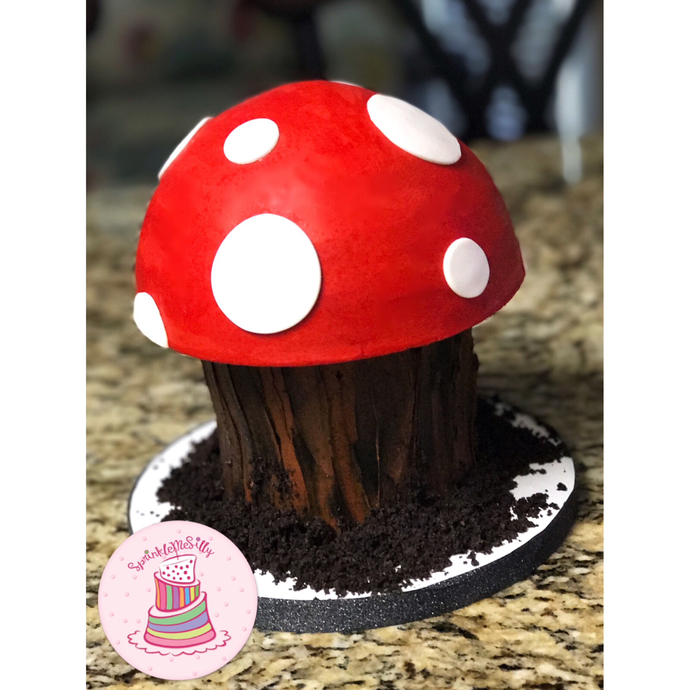 Mushroom Smash Cake - Sprinkle Me Silly photo