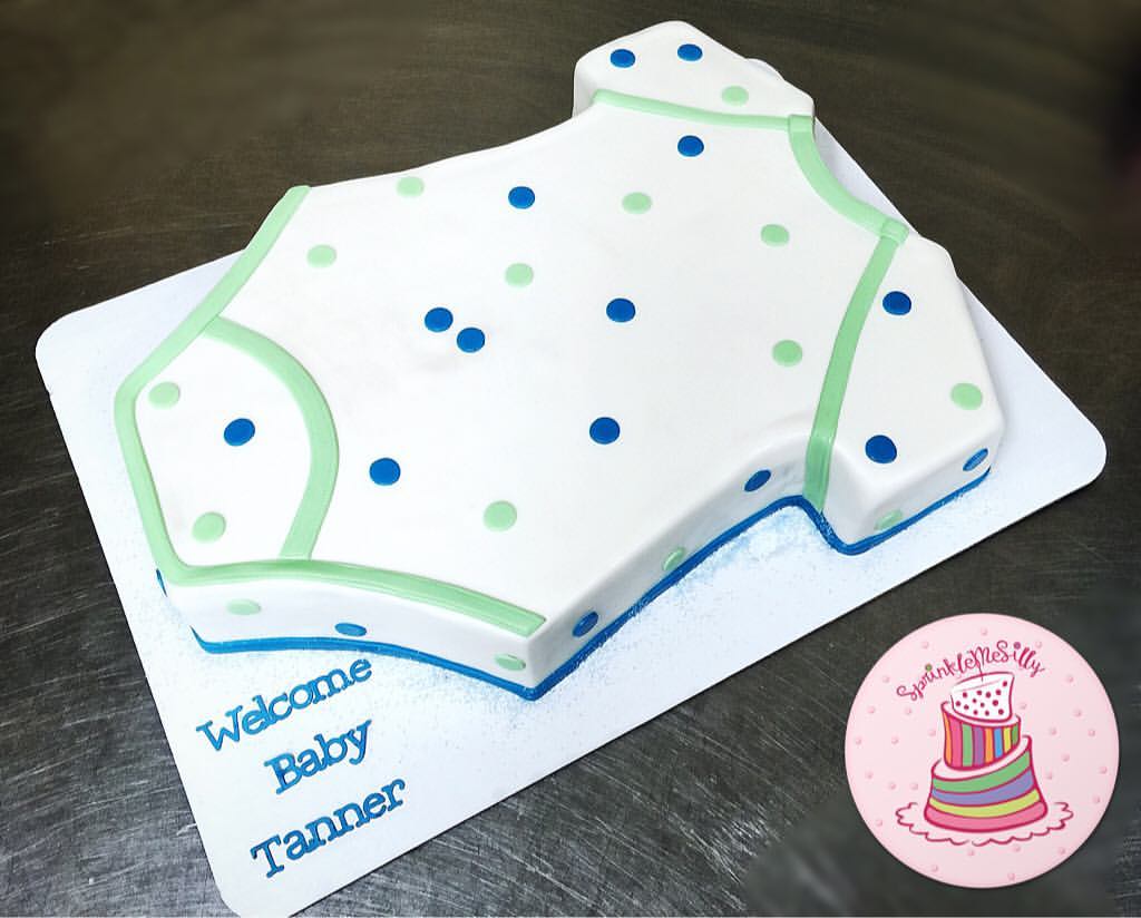 Onesie Half Sheet Cake - Sprinkle Me Silly photo