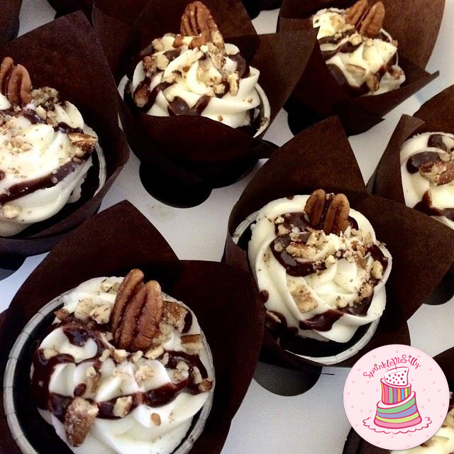 Chocolate Turtle Cupcakes - Sprinkle Me Silly photo