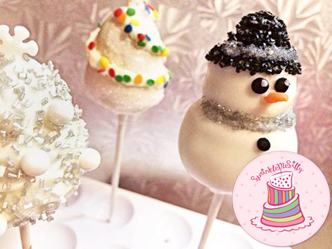 Winter Wonderland Cake Pops - Sprinkle Me Silly photo