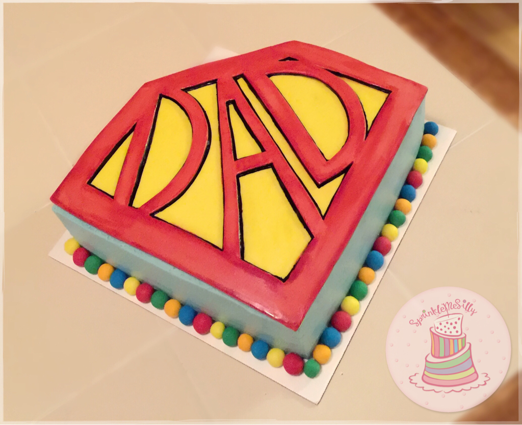 Super Hero Dad Cake - Sprinkle Me Silly photo