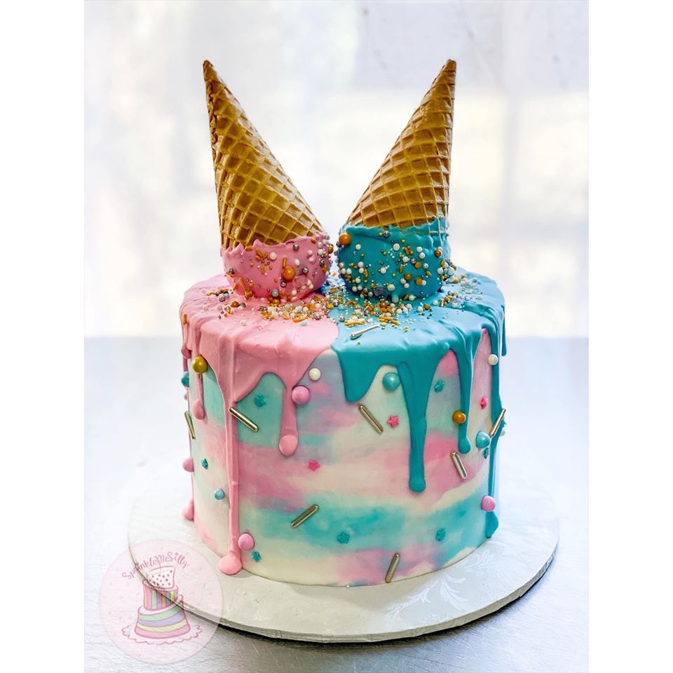 Icecream Drip Cake - Sprinkle Me Silly photo