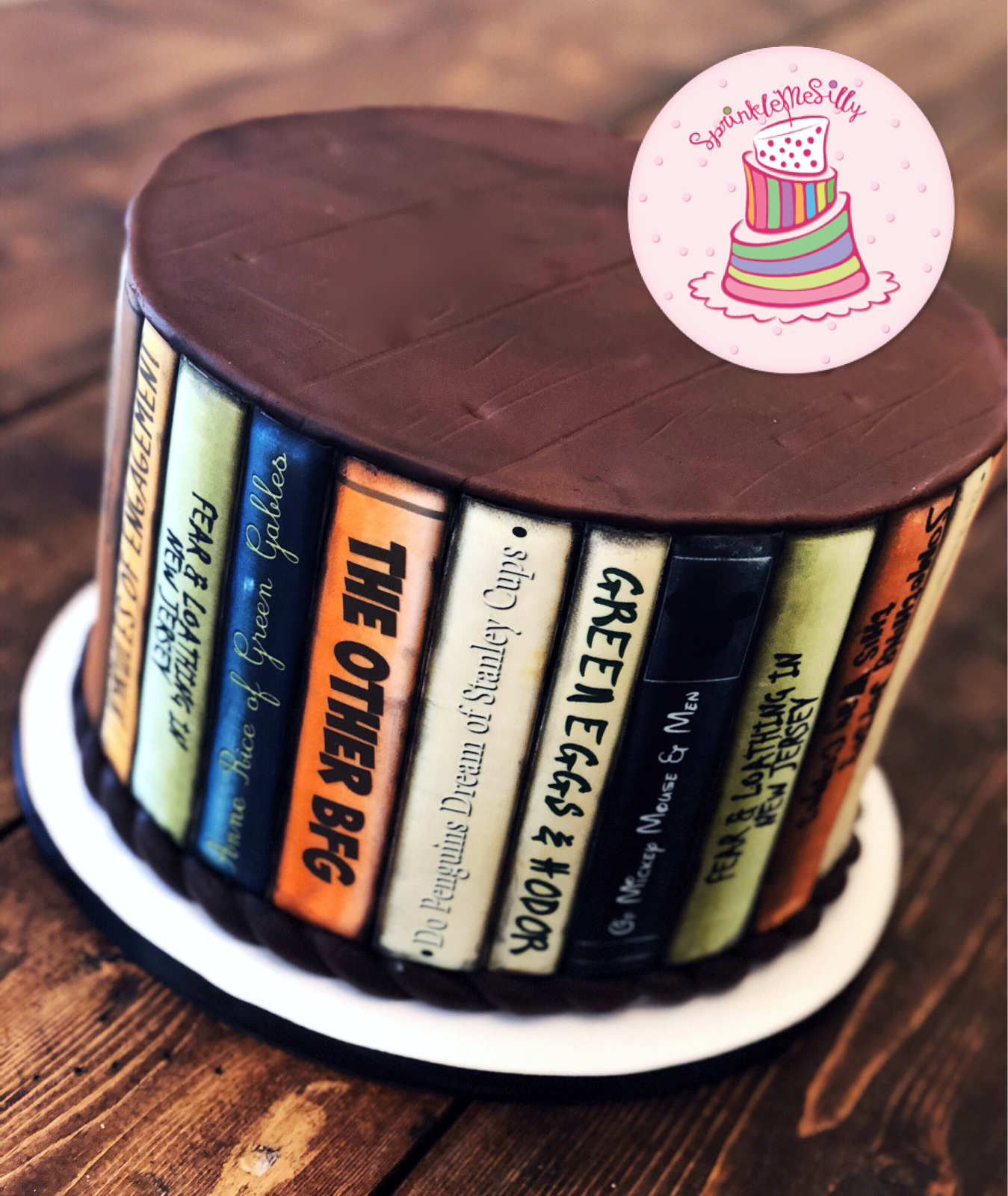 Revolving Book Cake - Sprinkle Me Silly photo