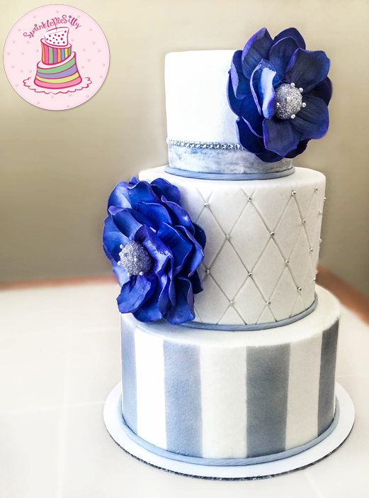 Simplistic Sweet and Delicate Wedding Cake — 100% Edible - Sprinkle Me Silly photo