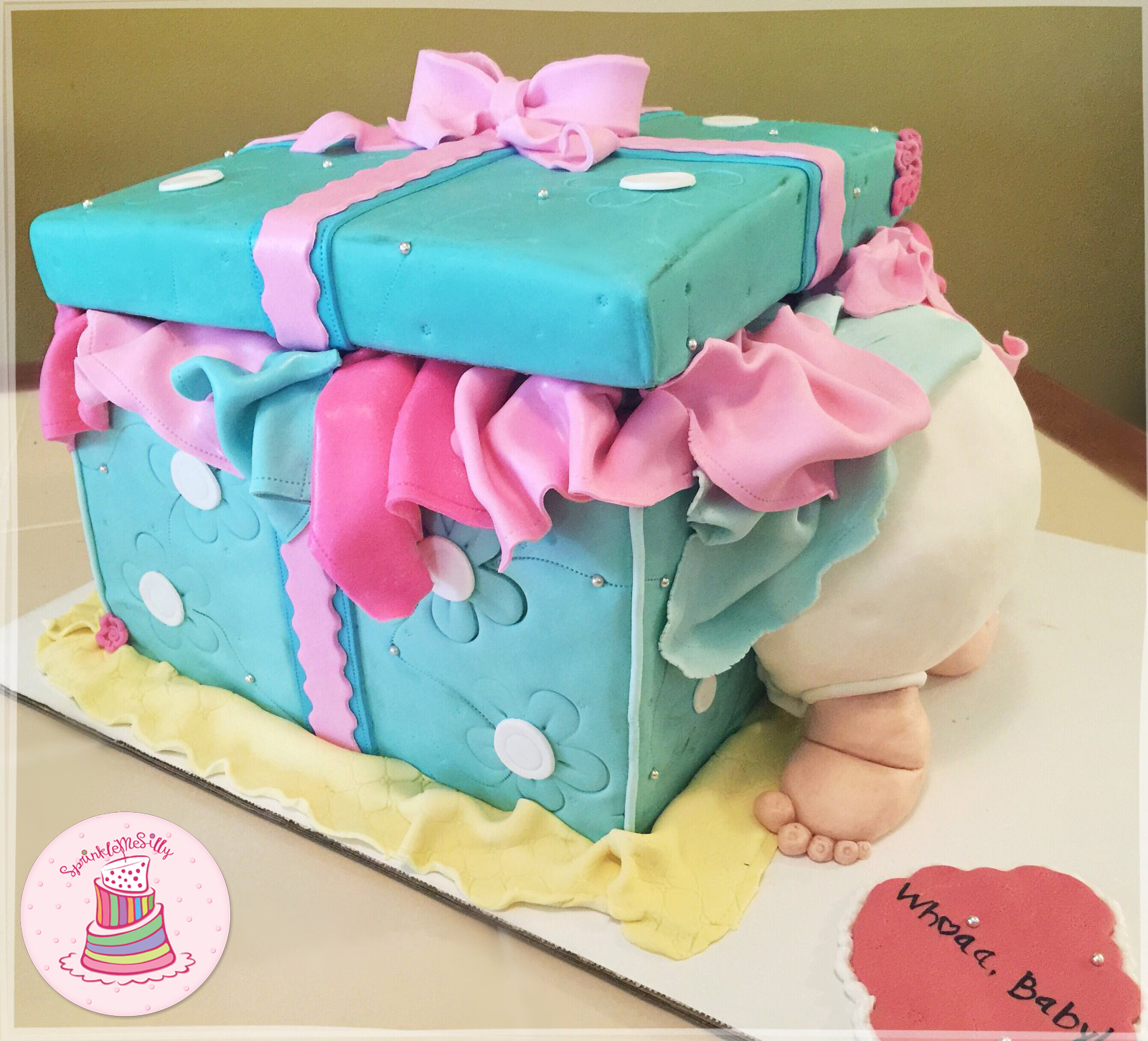 Babyshower Cake Opening Presents - Sprinkle Me Silly photo