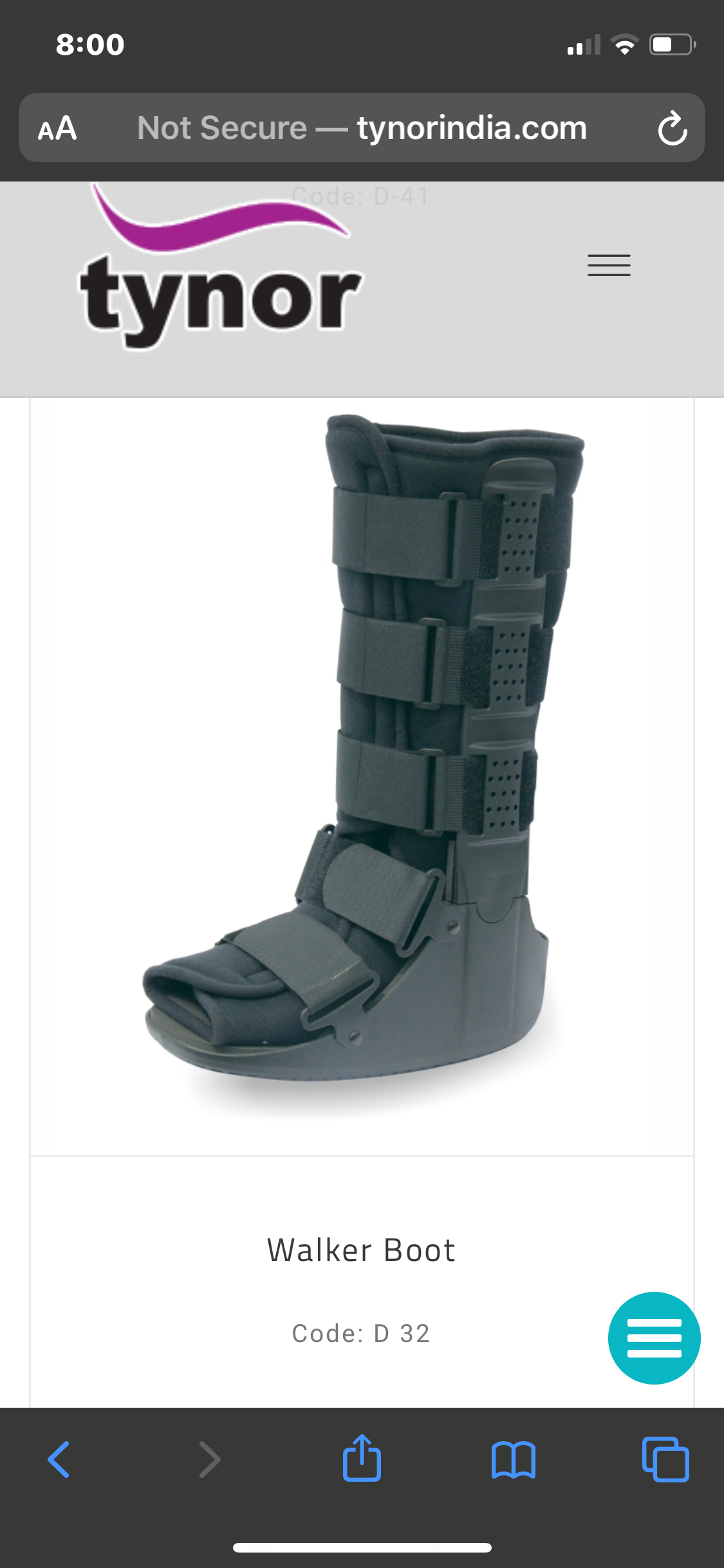 tynor walker boot