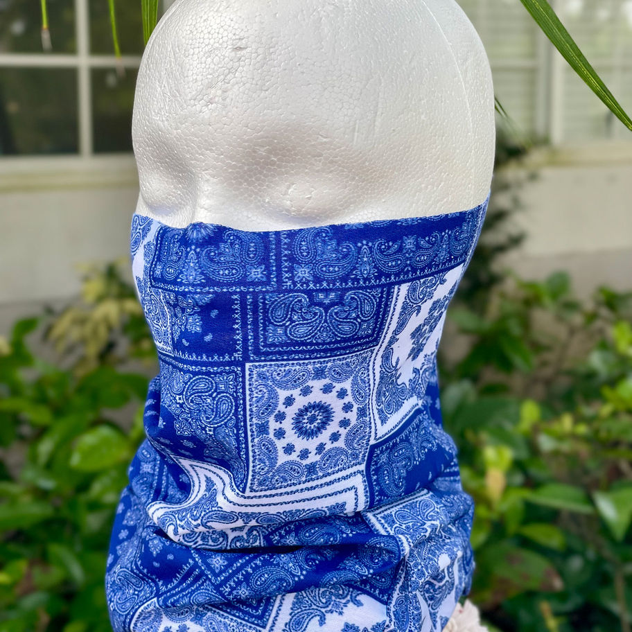 Breathable multifunctional bandana used as a face cover