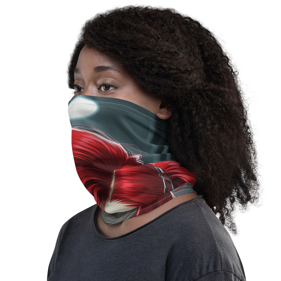 Digital artwork of cyberpunk rebel woman in leather jacket