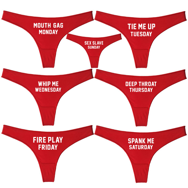 Thumbnail: Kinky Days of The Week Ladies Thong 