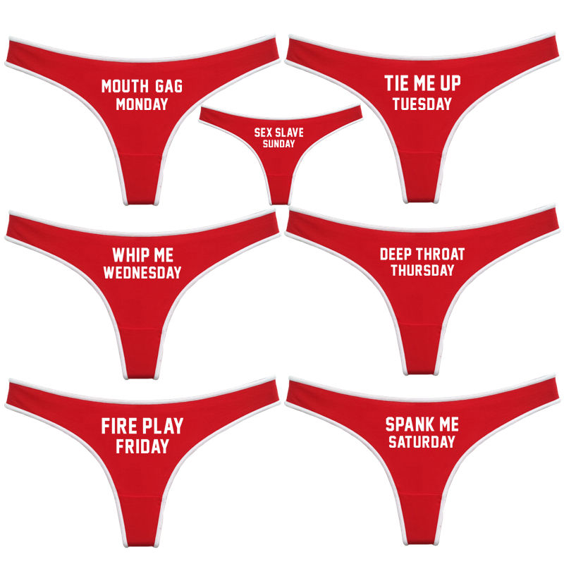 Thumbnail: Kinky Days of The Week Ladies Thong 