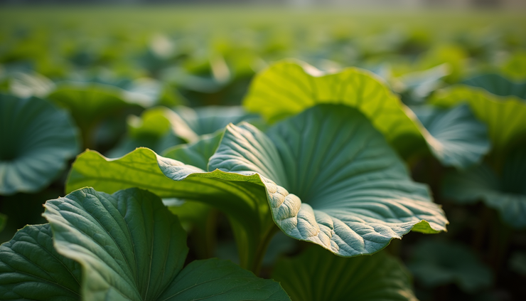 Close-up view of tobacco leaves drying in a Nicaraguan farm