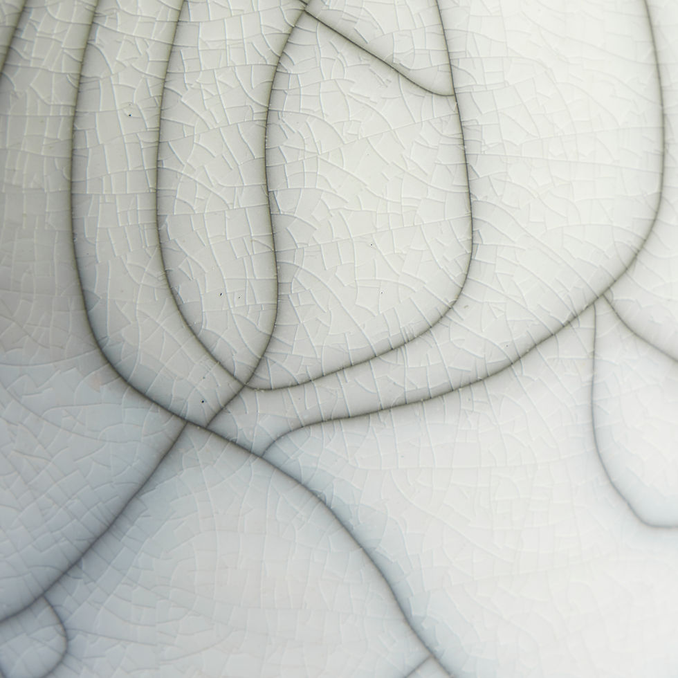 Thumbnail: Raku White Large Bottle Vase