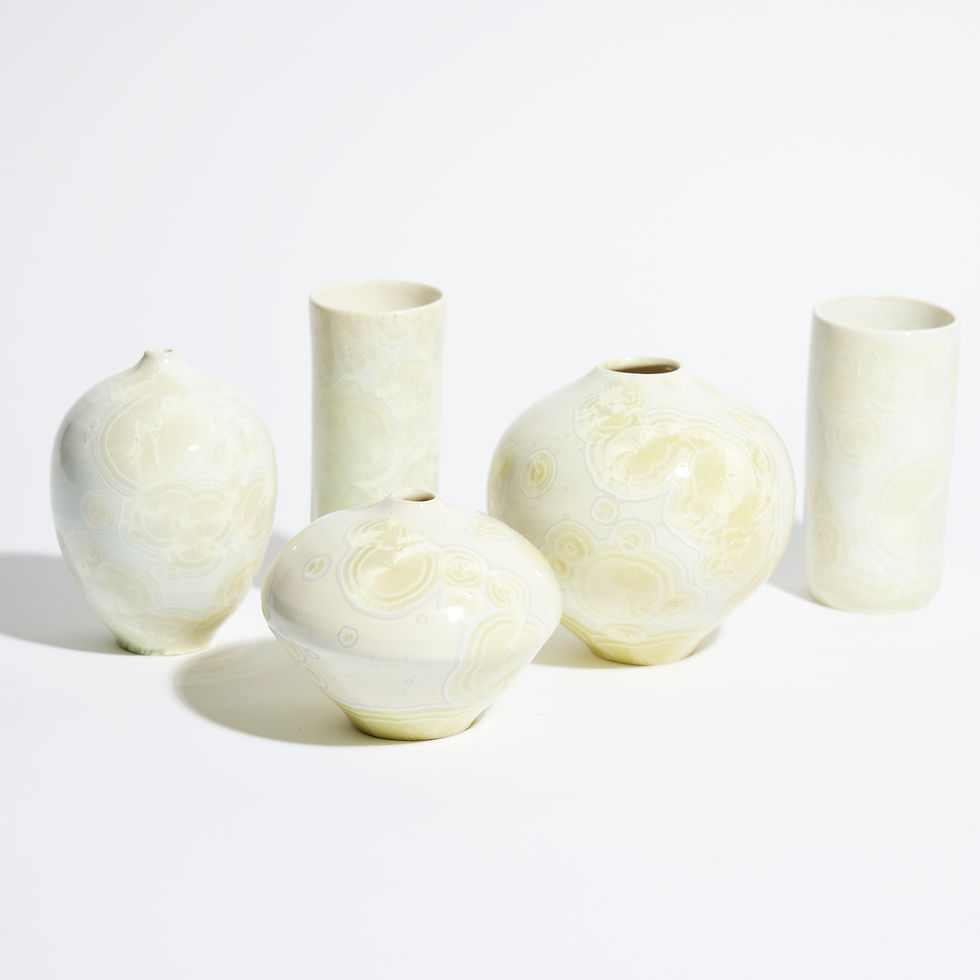 Thumbnail: Citrine Crystalline Rotund Vase - Small