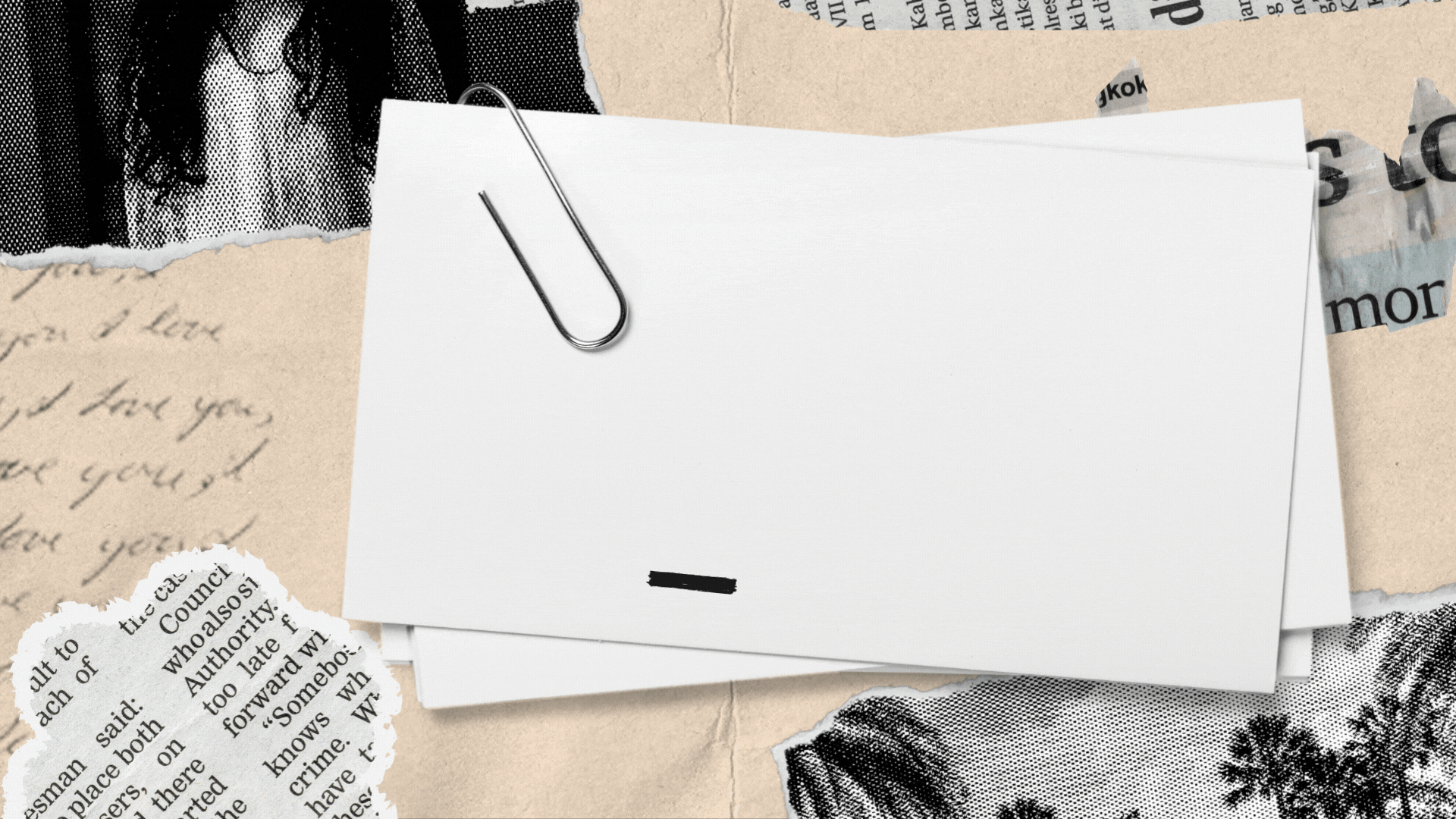 Khaki Charcoal Yellow Halftone Paper Collage True Crime Podcast YouTube Banner (1).gif