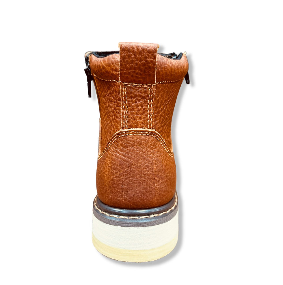 Thumbnail: MEN'S DOUBLE  ZIPPER WORK BOOTS TAN