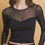 Thumbnail: Mesh Contrast Diamond Detailed Top