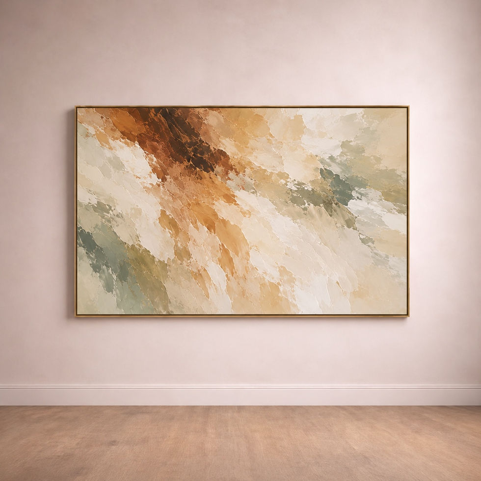 Hand Painted Warm Neutral Abstract Canvas
