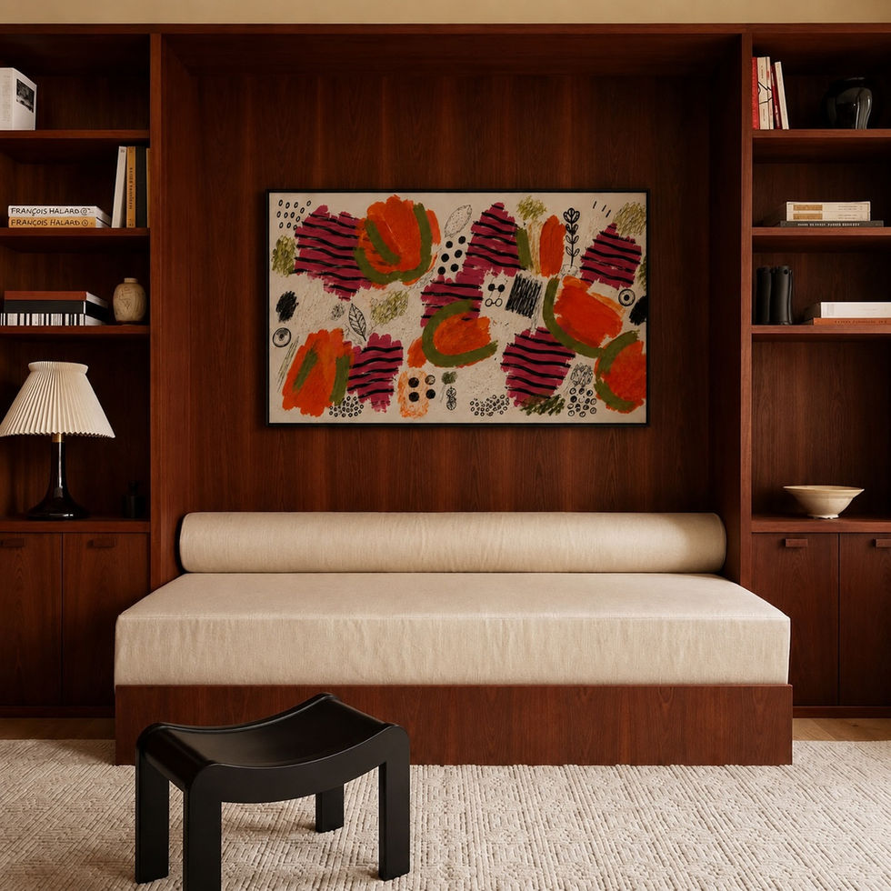 Hand Painted Colourful Abstract Wall Art