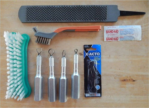 Complete set of pedicure equipment for elephants