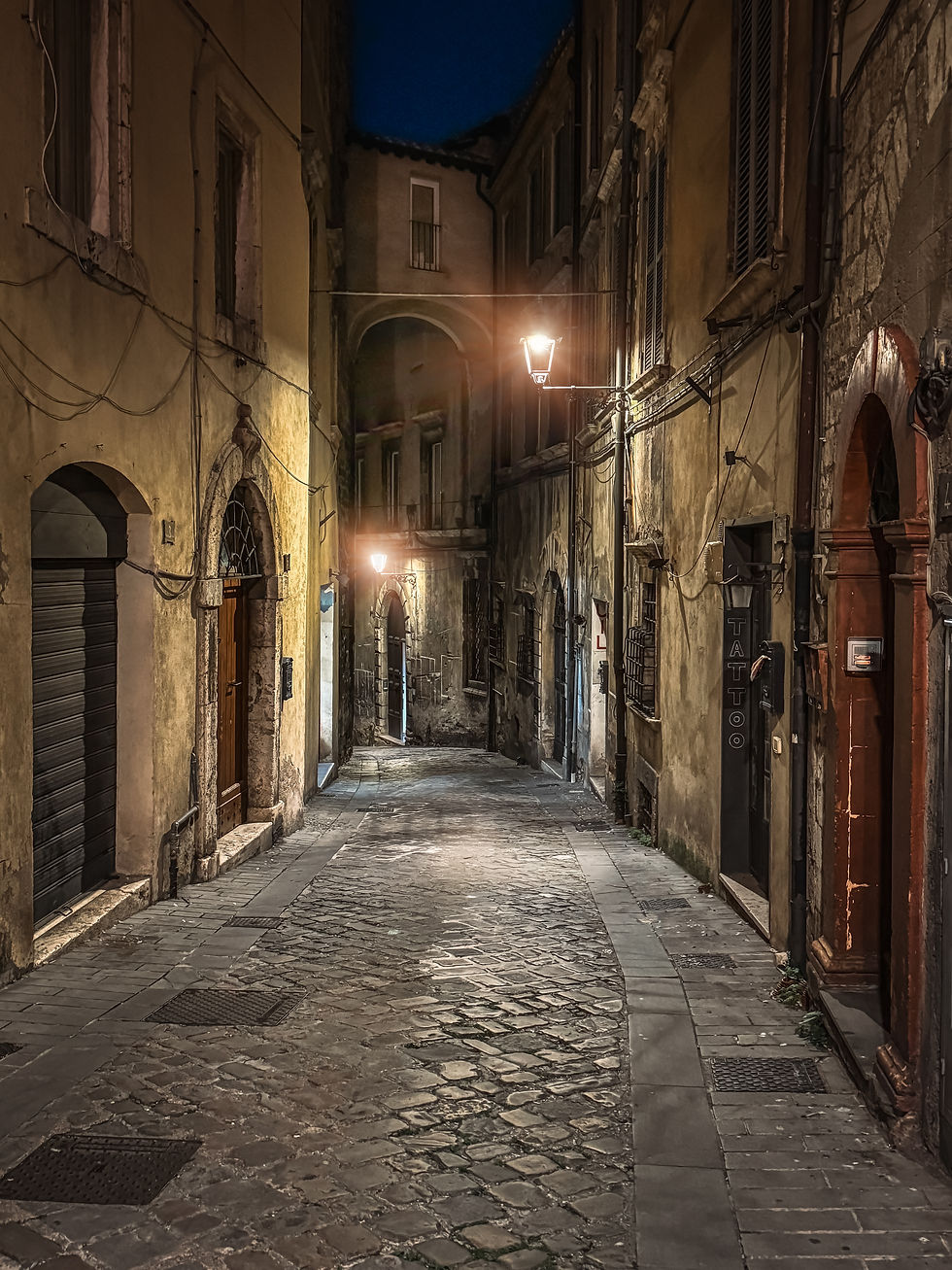 Narni Street at Night