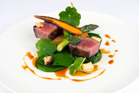 gorgeous plate of rare meat