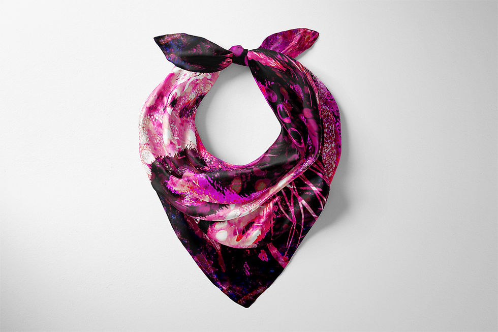 Khan Square Scarf in Pink