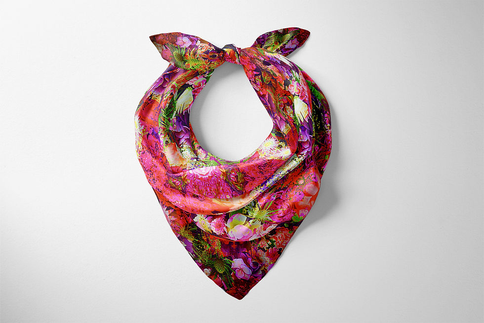 Flower Scarf in Pink