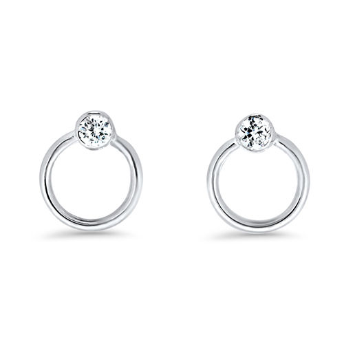 Echo Circle Earrings Ag