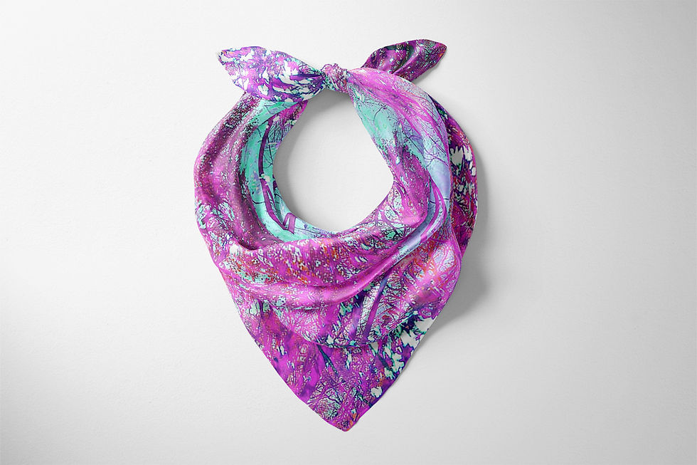 Woodland Purple Square Scarf
