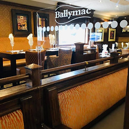 Covid Screen / Signage created for the Bally Mac Hotel in Antrim, Northern Ireland signage company suppliers