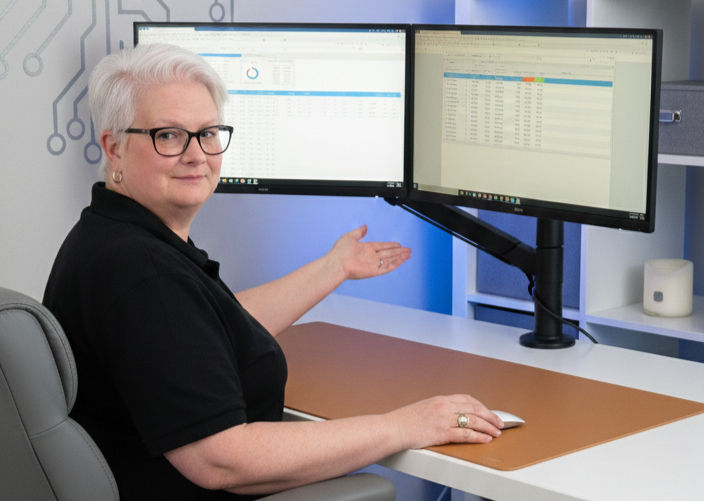 Eye-level view of a community center entrance with a welcoming sign
